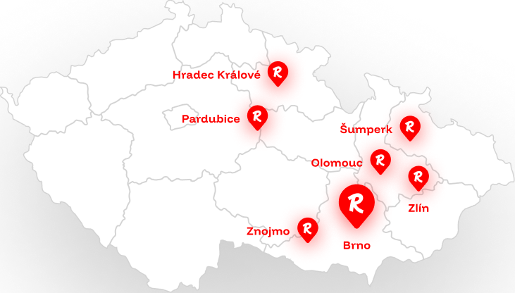 Mapa pobocek