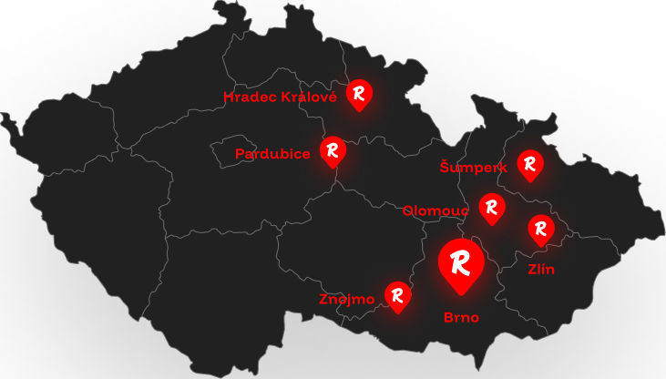 Mapa poboček